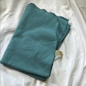kate quinn Teal Ribbed Swaddle Blanket